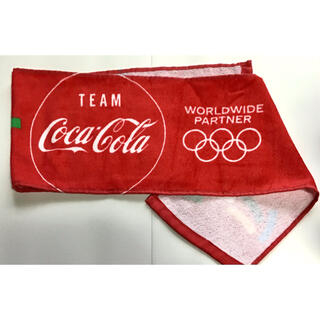 コカコーラ(コカ・コーラ)の東京オリンピック　聖火リレー　マフラータオル　記念品　未使用品(タオル)