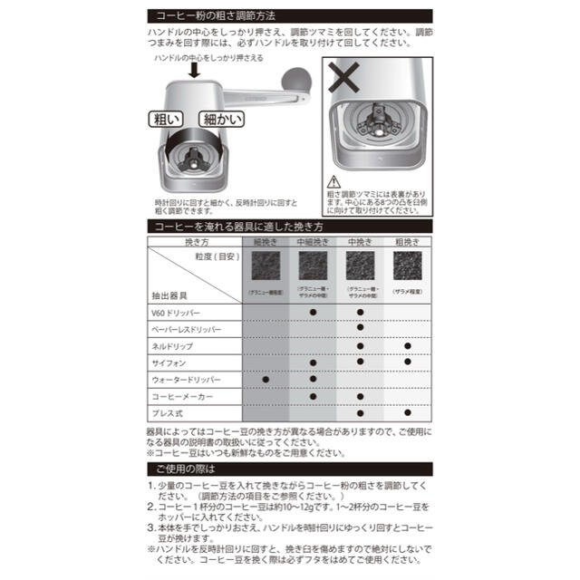 ハリオ ＨＡＲＩＯ　コーヒーミル・プリズム スマホ/家電/カメラの調理家電(電動式コーヒーミル)の商品写真