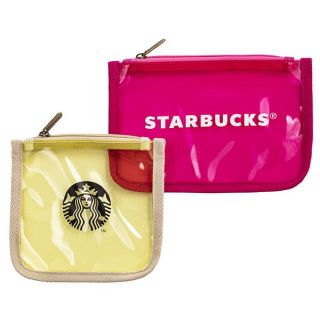 スターバックスコーヒー(Starbucks Coffee)のスターバックス 透明ビニールポーチ  2色セット 日本未入荷(ポーチ)