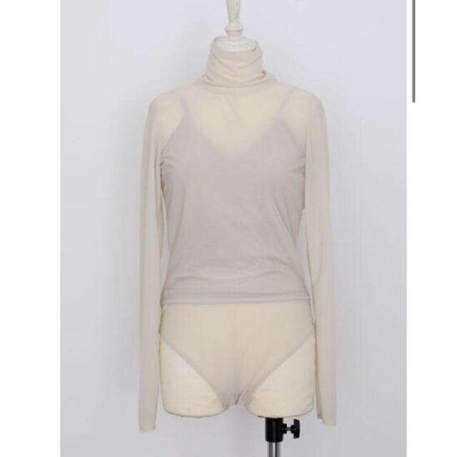 Rosarymoon turtle neck sheer leotard