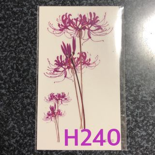 即購入OK☆ミニ☆タトゥーシール☆H240☆彼岸花☆曼珠沙華☆紫(その他)