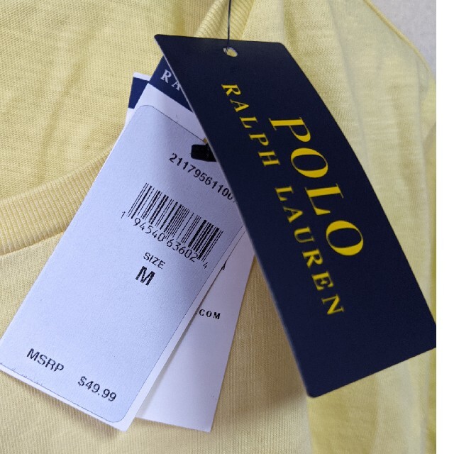 POLO RALPH LAUREN(ポロラルフローレン)の【新品】Polo ポロラルフローレン M シャツ イエロー タグ付 ralph  レディースのトップス(Tシャツ(半袖/袖なし))の商品写真