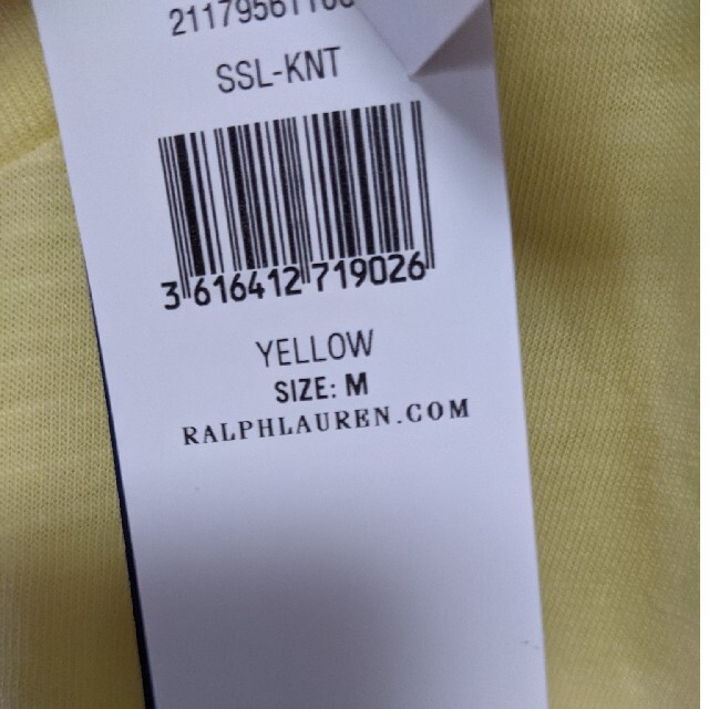 POLO RALPH LAUREN(ポロラルフローレン)の【新品】Polo ポロラルフローレン M シャツ イエロー タグ付 ralph  レディースのトップス(Tシャツ(半袖/袖なし))の商品写真