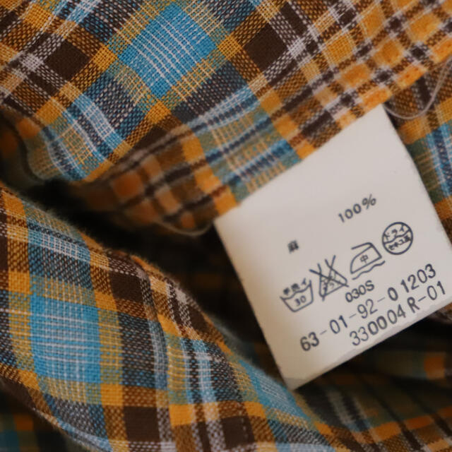 TOMORROWLAND(トゥモローランド)のチェックシャツ　カッタウェイ　麻100% メンズのトップス(シャツ)の商品写真