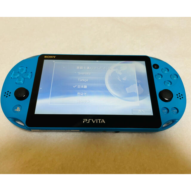 PlayStation Vita(プレイステーションヴィータ)のPSVita PCH-2000 ZA23 本体 アクアブルー 動作良好 エンタメ/ホビーのゲームソフト/ゲーム機本体(家庭用ゲーム機本体)の商品写真