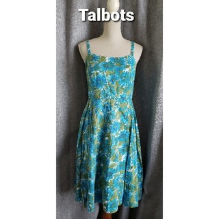 タルボット(TALBOTS)の美品　タルボット　コットンのスリップワン(ひざ丈ワンピース)