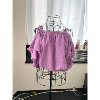 アンデミュウ(Andemiu)のAndemiu パープル　オフショル　半袖(Tシャツ(半袖/袖なし))