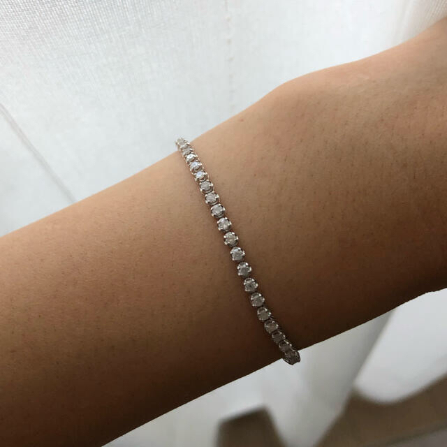 JEWELRY TSUTSUMI(ジュエリーツツミ)のジュエリーツツミK14WGダイヤモンドテニスブレスレットTSUTSUMI レディースのアクセサリー(ブレスレット/バングル)の商品写真