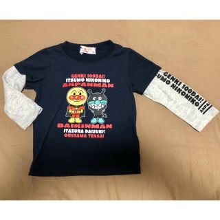 バンダイ(BANDAI)の【中古】100 アンパマン 重ね着風 長袖Tシャツ(Tシャツ/カットソー)