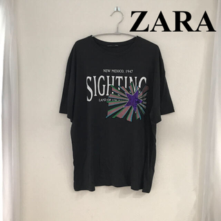 ザラ(ZARA)のZARAザラスパンコール星柄Tシャツ大きめサイズ(Tシャツ(半袖/袖なし))