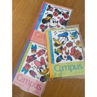 ディズニー(Disney)のディズニーCampus 3冊セット(ノート/メモ帳/ふせん)