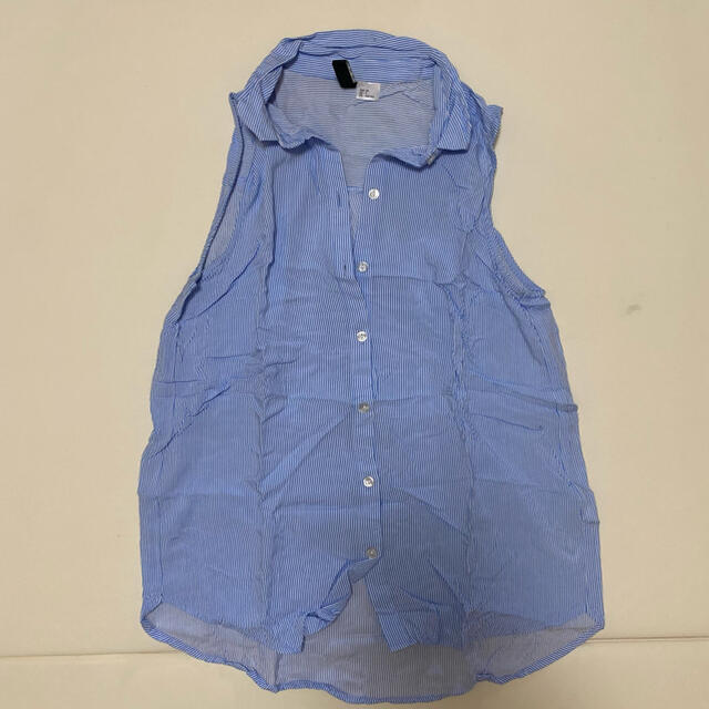 H&M(エイチアンドエム)のストライプシャツ レディースのトップス(シャツ/ブラウス(半袖/袖なし))の商品写真