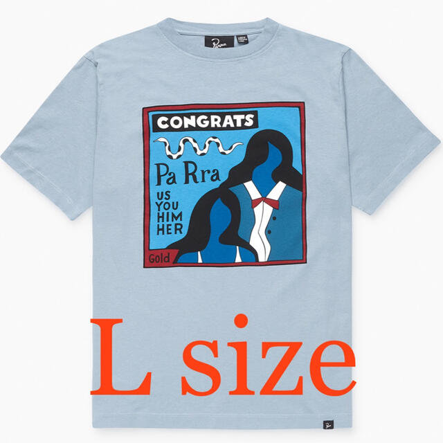 BY PARRA CONGRATS T-SHIRT DUSTY BLUE メンズのトップス(Tシャツ/カットソー(半袖/袖なし))の商品写真