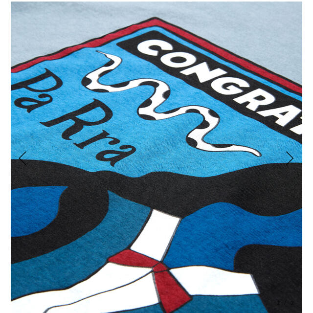 BY PARRA CONGRATS T-SHIRT DUSTY BLUE メンズのトップス(Tシャツ/カットソー(半袖/袖なし))の商品写真