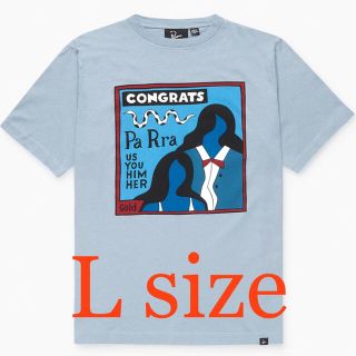 BY PARRA CONGRATS T-SHIRT DUSTY BLUE(Tシャツ/カットソー(半袖/袖なし))