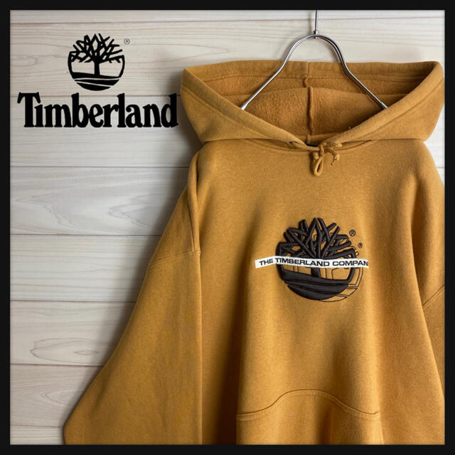 Timberland(ティンバーランド)の【希少XLサイズ】ティンバーランド☆センター刺繍ロゴ入りパーカー 入手困難 メンズのトップス(パーカー)の商品写真