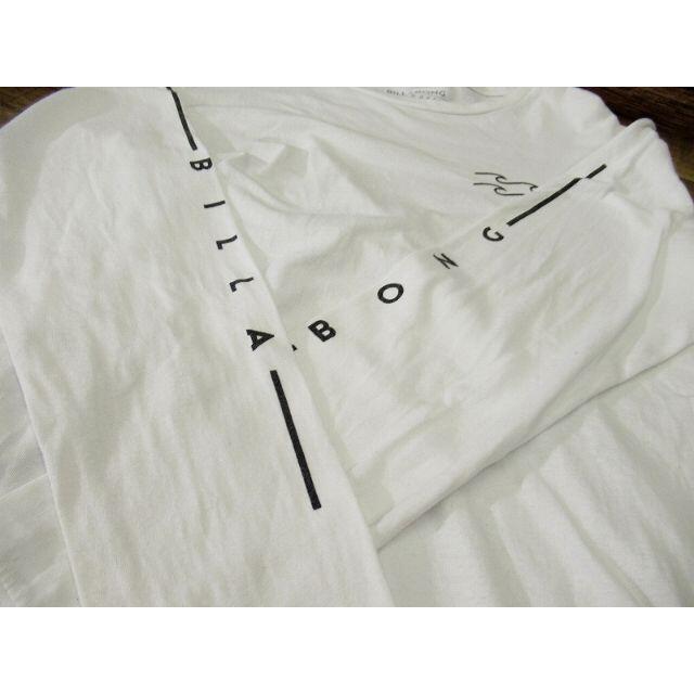 billabong(ビラボン)のMii様専用 G② ビラボン 両面 ロゴ プリント 長袖 Tシャツ 白 M メンズのトップス(Tシャツ/カットソー(七分/長袖))の商品写真