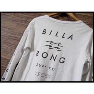 ビラボン(billabong)のMii様専用 G② ビラボン 両面 ロゴ プリント 長袖 Tシャツ 白 M(Tシャツ/カットソー(七分/長袖))