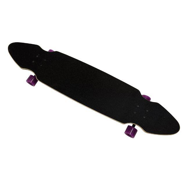 スケートボード ロングスケートボード スケボー ロンスケ SK034 黒/紫 | フリマアプリ ラクマ