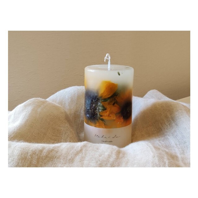 botanical aroma candle　sale 訳有 ハンドメイドのインテリア/家具(アロマ/キャンドル)の商品写真