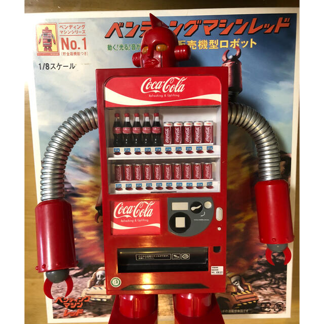 ヒカキンも紹介してるレアアイテム♡ベンディングマシンレッド自動販売機型ロボット エンタメ/ホビーのコレクション(ノベルティグッズ)の商品写真