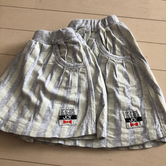 JUNK STORE(ジャンクストアー)のお揃いセット★美品　90　110　Breeze　ストライプ　スカート キッズ/ベビー/マタニティのキッズ服女の子用(90cm~)(スカート)の商品写真