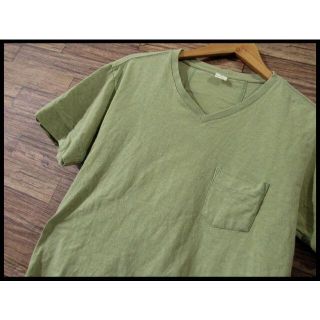 フィグベル(PHIGVEL)のG② PHIGVEL フィグベル Vネック 胸ポケット Tシャツ カーキ S(Tシャツ/カットソー(半袖/袖なし))