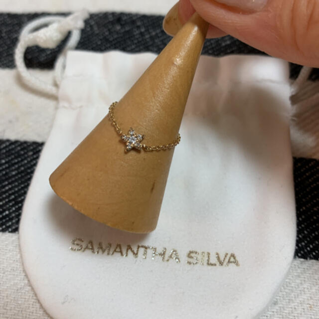 Samantha Silva(サマンサシルヴァ)のSAMANTHA SILVA　k10　スター　チェーン　リング　サマンサ レディースのアクセサリー(リング(指輪))の商品写真