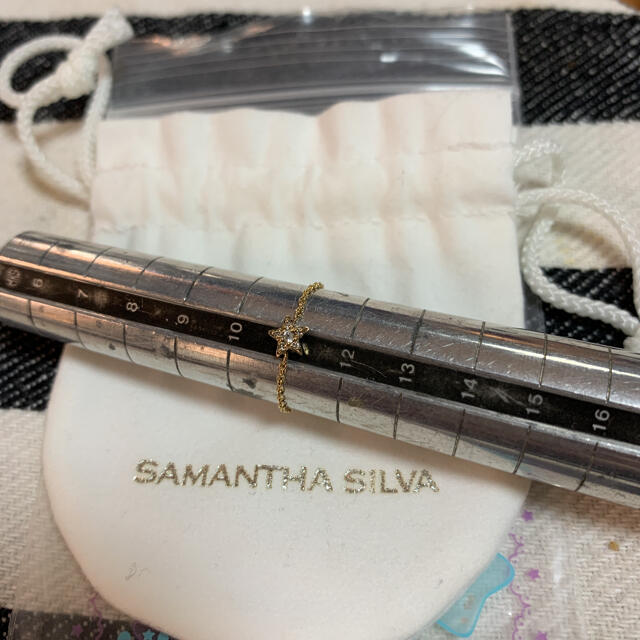 Samantha Silva(サマンサシルヴァ)のSAMANTHA SILVA　k10　スター　チェーン　リング　サマンサ レディースのアクセサリー(リング(指輪))の商品写真