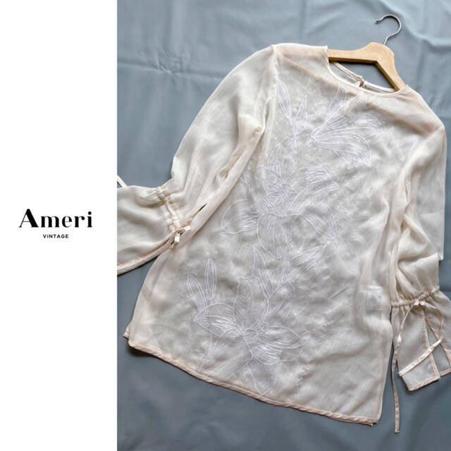 Ameri VINTAGE(アメリヴィンテージ)の完売品！アメリ ADELA SHEER TOP シースルー  レディースのトップス(シャツ/ブラウス(長袖/七分))の商品写真