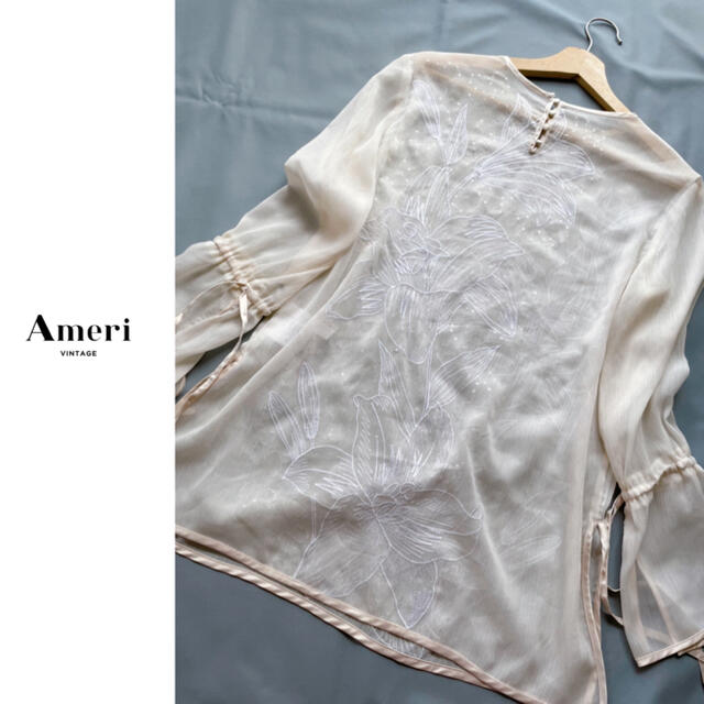 Ameri VINTAGE(アメリヴィンテージ)の完売品！アメリ ADELA SHEER TOP シースルー  レディースのトップス(シャツ/ブラウス(長袖/七分))の商品写真