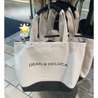 ディーンアンドデルーカ(DEAN & DELUCA)のDEAN & DELUCA キャンバストートバッグ ブラック&ナチュラル L(トートバッグ)