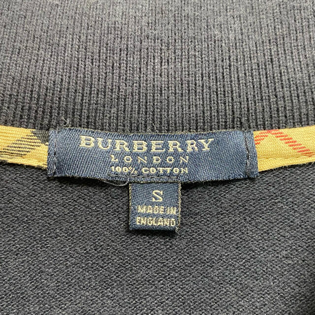 BURBERRY(バーバリー)の英国製 古着 バーバリー ロンドン ポロシャツ M ノバチェック ワンポイント メンズのトップス(ポロシャツ)の商品写真