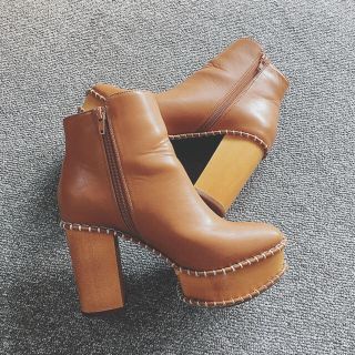 マウジー(moussy)のIzumi様専用 MOUSSY 美品 WOODENHEELBOOTS 茶(ブーツ)