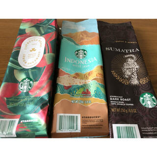 スターバックスコーヒー(Starbucks Coffee)のスターバックスのコーヒー豆空袋3枚③リメイク用(その他)