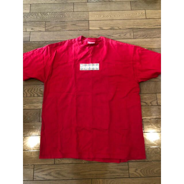 Supreme - supreme 1997 Burberry boxlogo tee red L