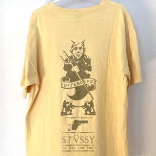 ステューシー(STUSSY)のステューシー　半袖Tシャツ イエロー　M(Tシャツ/カットソー(半袖/袖なし))