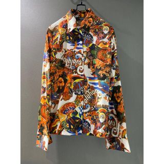 古着 ビンテージ 70s 総柄 サイケデリック 長袖シャツ デッドストック(シャツ/ブラウス(長袖/七分))