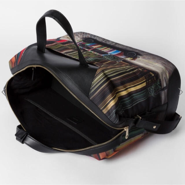 Paul Smith(ポールスミス)の【限定価格】PAUL SMITH ストライプ ミニ レザーボストンバッグ メンズのバッグ(ショルダーバッグ)の商品写真