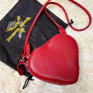 ヴィヴィアンウエストウッド(Vivienne Westwood)の極美品✨ヴィヴィアン Johanna スモールハート ショルダーバッグ レッド(ショルダーバッグ)