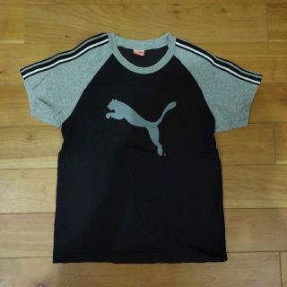 プーマ(PUMA)のPuma　グレー×ブラック半袖Tシャツ　140(Tシャツ/カットソー)