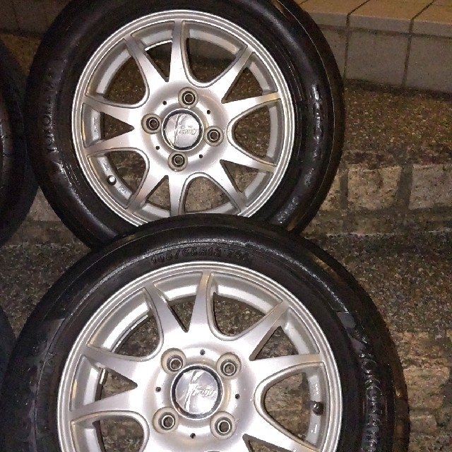 155/65R13 ヨコハマタイヤ ECOS ４本ホイールセット（ナット含まず） 自動車/バイクの自動車(タイヤ・ホイールセット)の商品写真