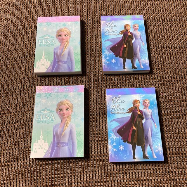 アナと雪の女王(アナトユキノジョオウ)のアナと雪の女王　エルサとアナ　ミニメモ4冊 エンタメ/ホビーのアニメグッズ(その他)の商品写真