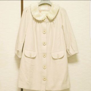 フランシュリッペ(franche lippee)の新品 フランシュリッペ 襟付き コート アイボリー ウール ミニマム アウター(ロングコート)