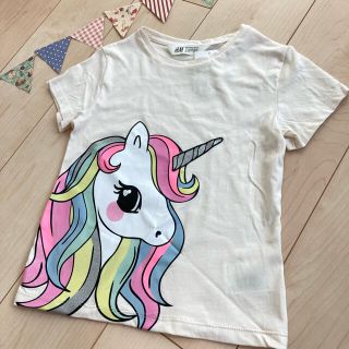 エイチアンドエム(H&M)の【新品】ユニコーン　Tシャツ　女の子　110　H&M(Tシャツ/カットソー)