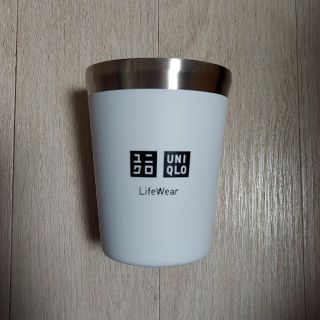 ユニクロ(UNIQLO)のユニクロ　中空ステンレスタンブラー白(ノベルティグッズ)