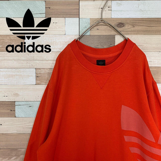 adidas トレーナー　スウェット　オレンジ　vintage