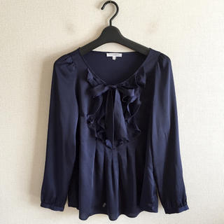 ナラカミーチェ(NARACAMICIE)のナラカミーチェ♡紺色のリボンシャツ(シャツ/ブラウス(長袖/七分))