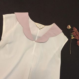 ローラアシュレイ(LAURA ASHLEY)のローラアシュレイLondon◆パステルフェミニンブラウス(シャツ/ブラウス(半袖/袖なし))