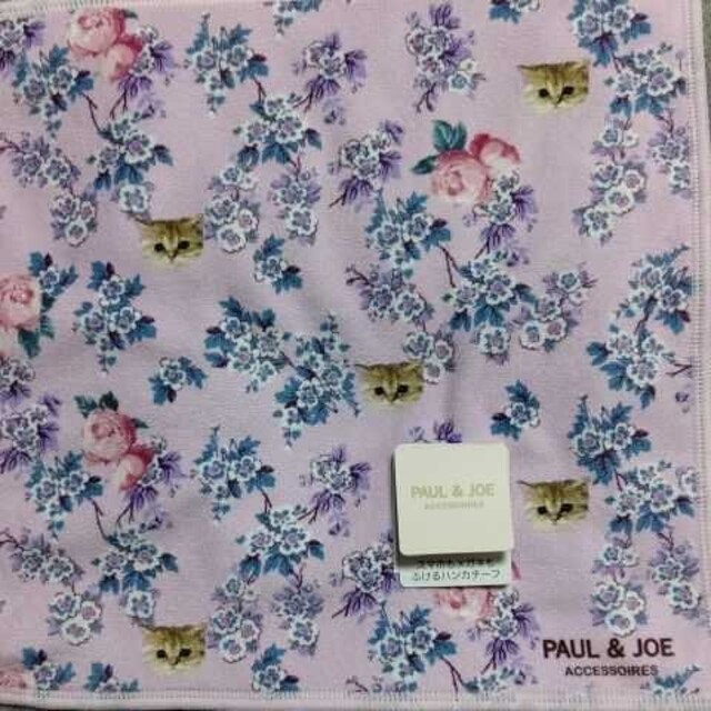 PAUL & JOE(ポールアンドジョー)の新品 ポール＆ジョー 猫 マイクロファイバータオル ＆ タオル レディースのファッション小物(ハンカチ)の商品写真